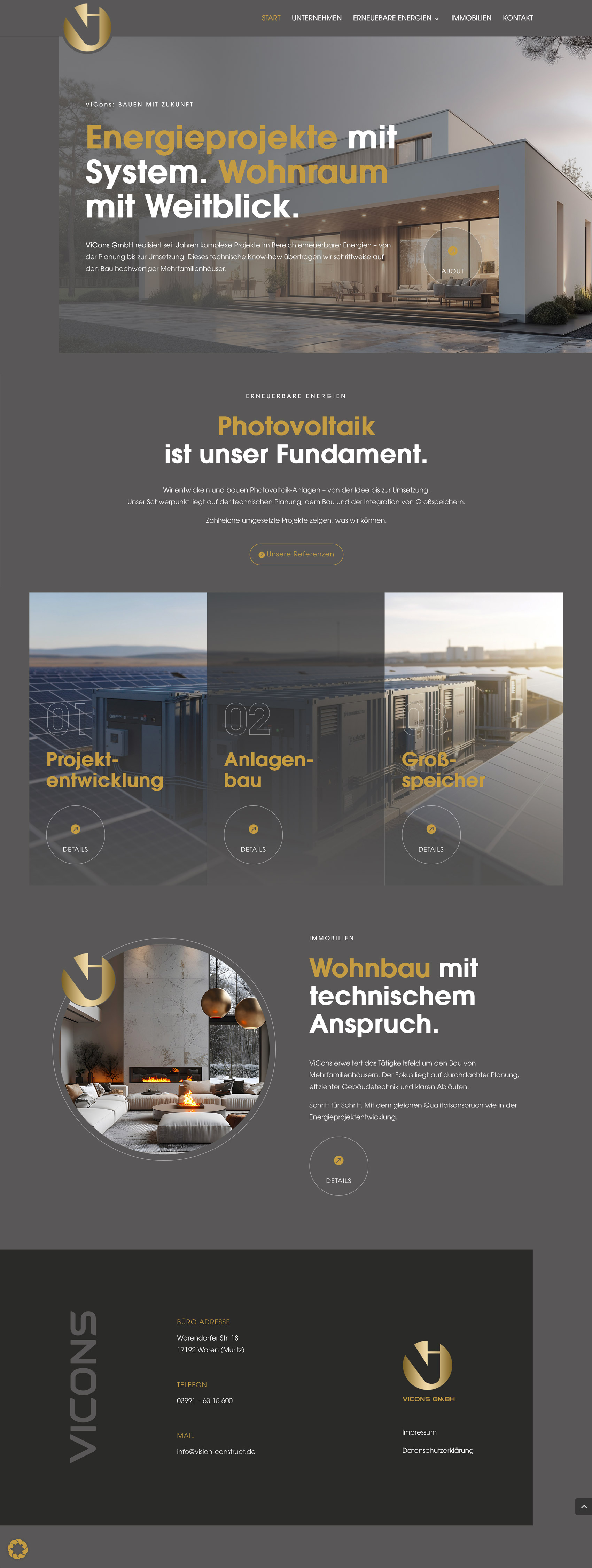 ViCons GmbH - Webdesign & Branding für Photovoltaik & Immobilien