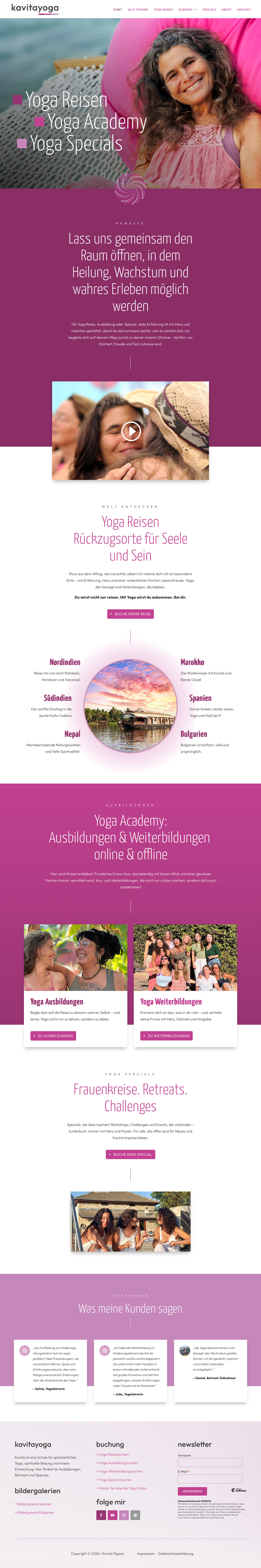kavitayoga - Website und Branding für Yoga